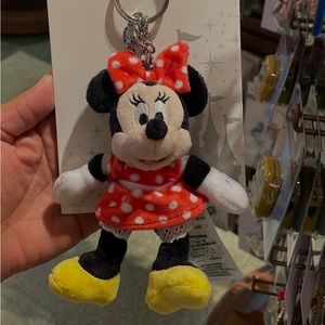 Disney Parks Minnie Mouse Plush Keychain